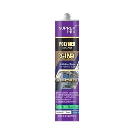 ยาแนวโพลิเมอร์อุดรอย SUPREMPRO 3-IN-1 290 มล. สีขาว_0