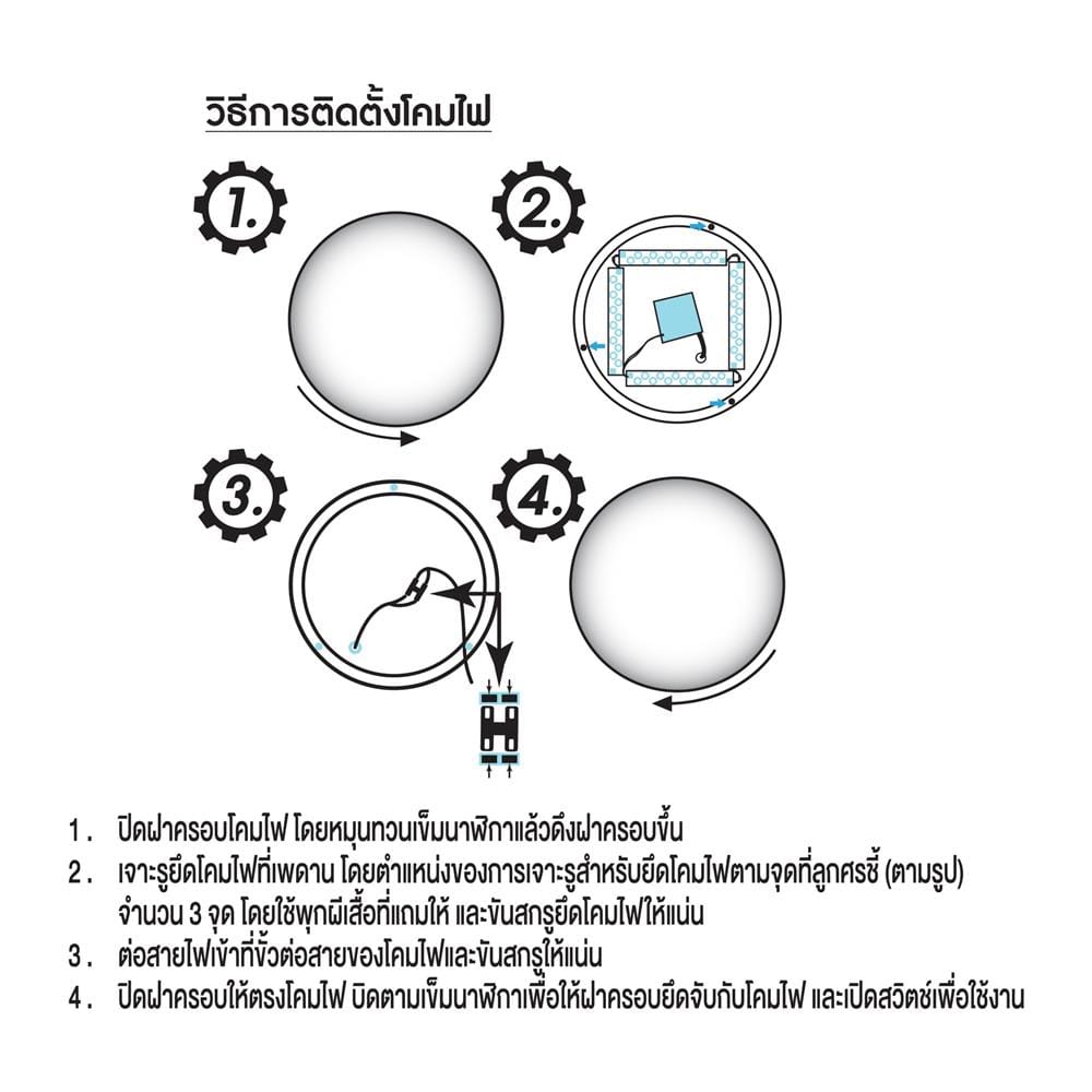 ไฟเพดาน LED RACER EMERALD 14 นิ้ว 24 วัตต์ DAYLIGHT สีขาว (1 แถม 1)