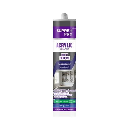 ยาแนวอะคริลิก SUPREMPRO MULTI PURPOSE 450 กรัม สีเทาเข้ม