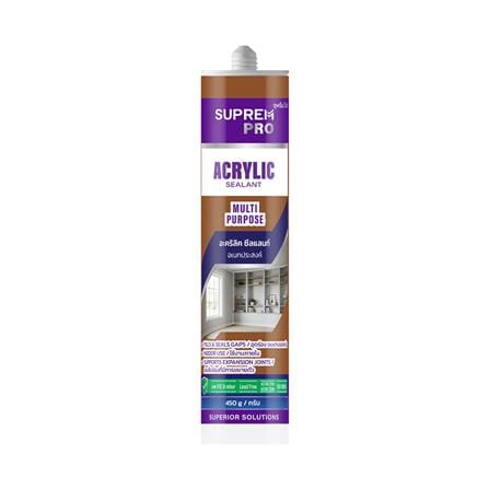 ยาแนวอะคริลิก SUPREMPRO MULTI PURPOSE 450 กรัม สีสัก