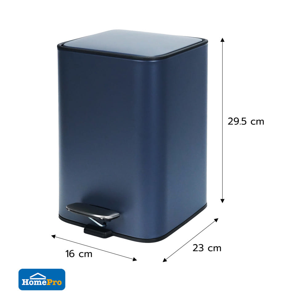 ถังขยะเหยียบเหลี่ยม HOMEPRO MINIMAL 5 ลิตร สีน้ำเงิน