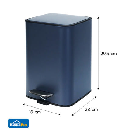 ถังขยะเหยียบเหลี่ยม HOMEPRO MINIMAL 5 ลิตร สีน้ำเงิน_5