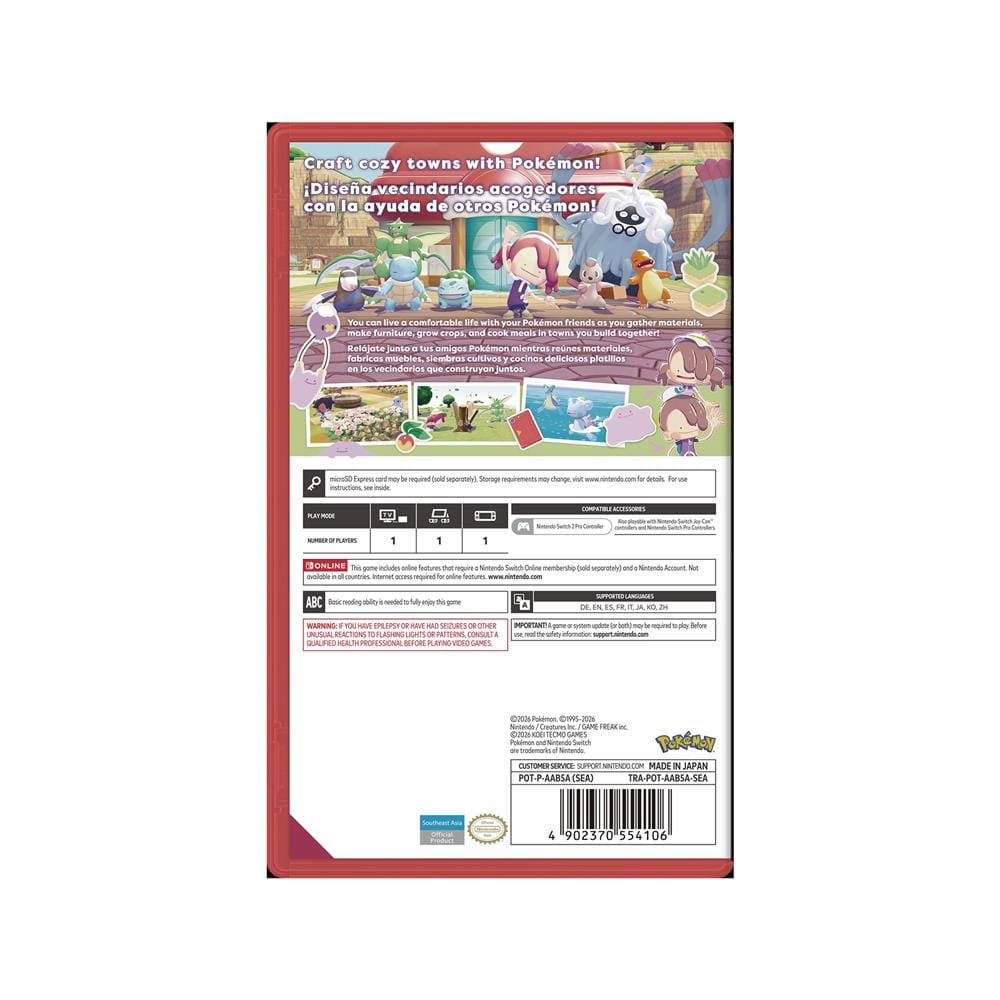 แผ่นเกม NINTENDO SWITCH2 POKEMON POKOPIA