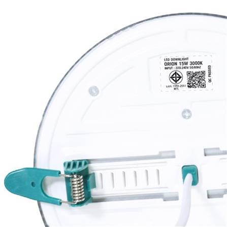 ดาวน์ไลท์ LED RACER DOWNLIGHT ORION 5 นิ้ว 15 วัตต์ WARM WHITE สีขาว_9