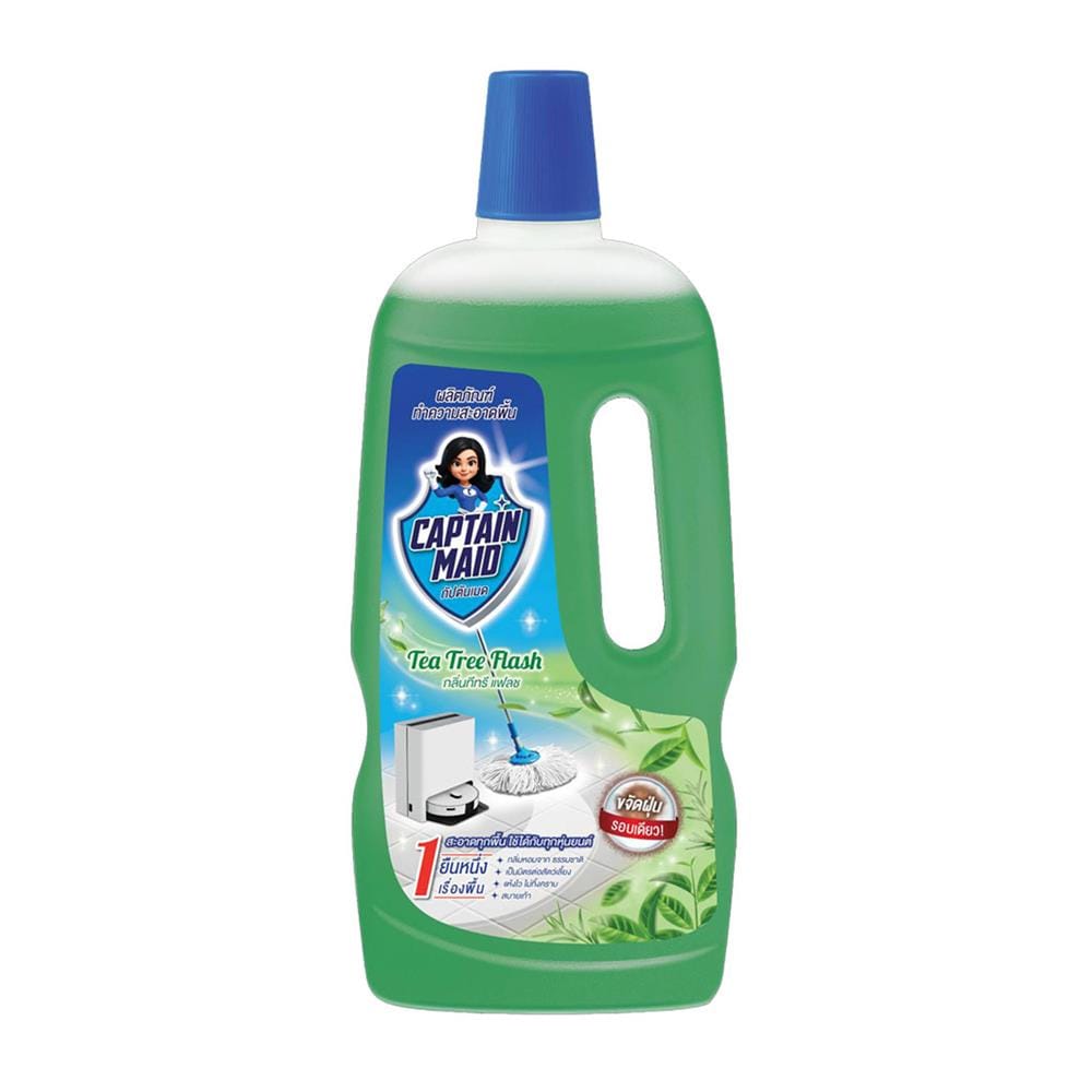 น้ำยาทำความสะอาดพื้น CAPTAIN MAID 900 มล. TEA TREE FLASH