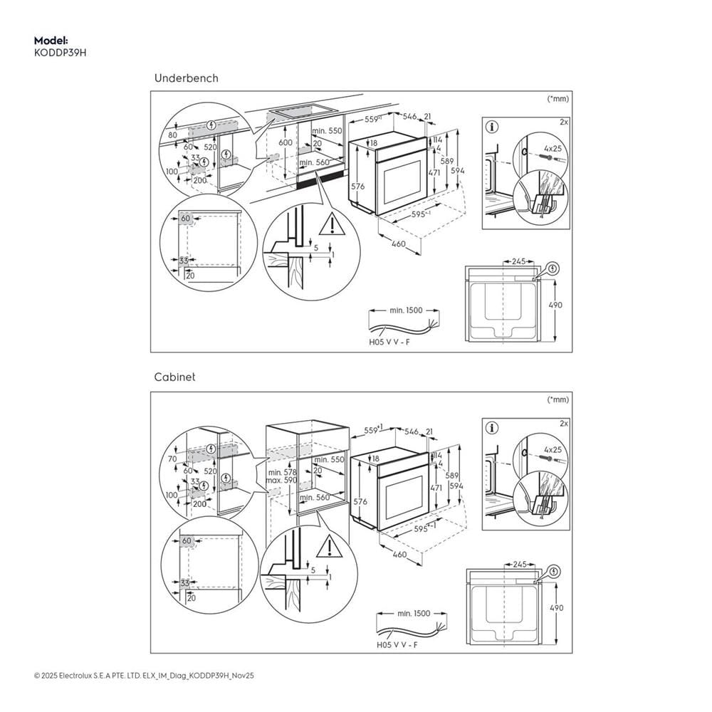 เตาอบฝังดิจิตอล ELECTROLUX KODDP39H