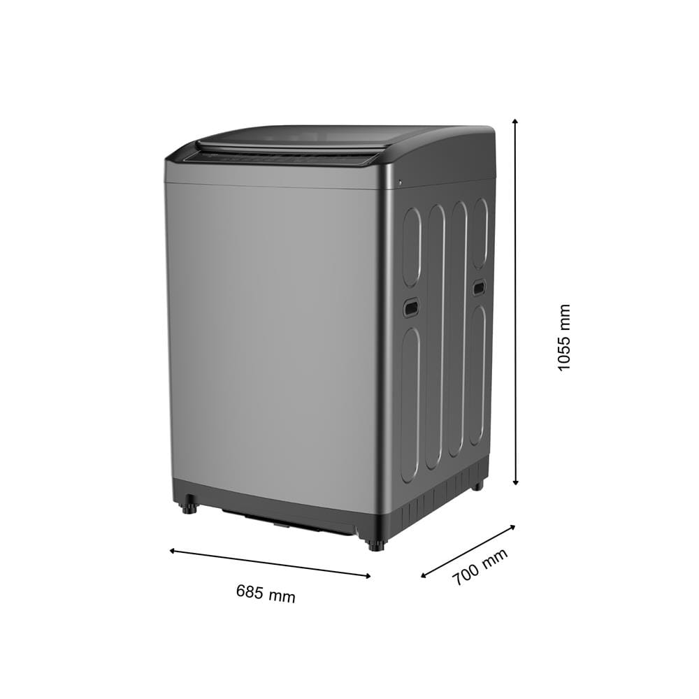 เครื่องซักผ้าฝาบน TCL WT195FTLG 19 กก. 660 RPM สีเทา