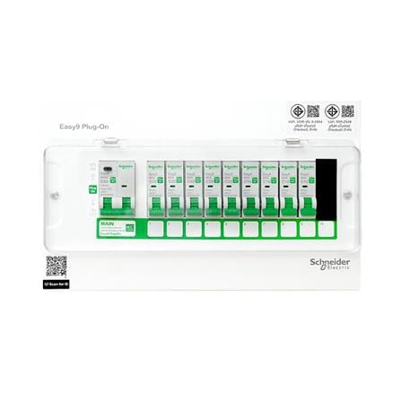 ชุดตู้คอนซูมเมอร์ยูนิต 10 ช่อง เมนกันดูด 50 แอมป์ SCHNEIDER EAZY9_0