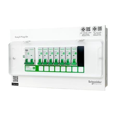 ชุดตู้คอนซูมเมอร์ยูนิต 10 ช่อง เมนกันดูด 50 แอมป์ SCHNEIDER EAZY9_1