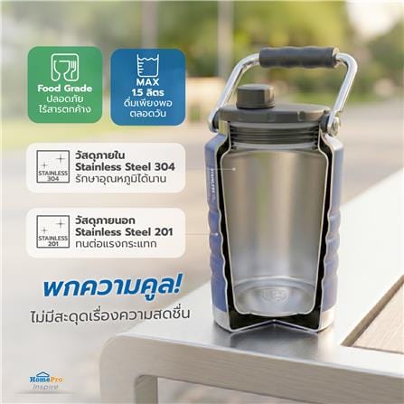 กระติกสุญญากาศ HOMEPRO URBAN CAMP สีน้ำเงิน 1.5 ลิตร_7