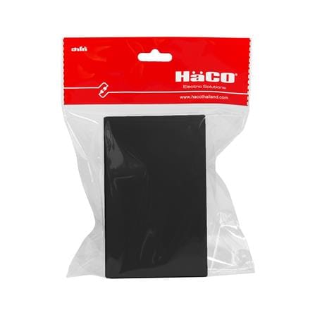 ชุดสวิตช์ 2 ทาง 1 ช่อง HACO MELLOW HACO-LO-MEL-S12 MTG สีดำ_3