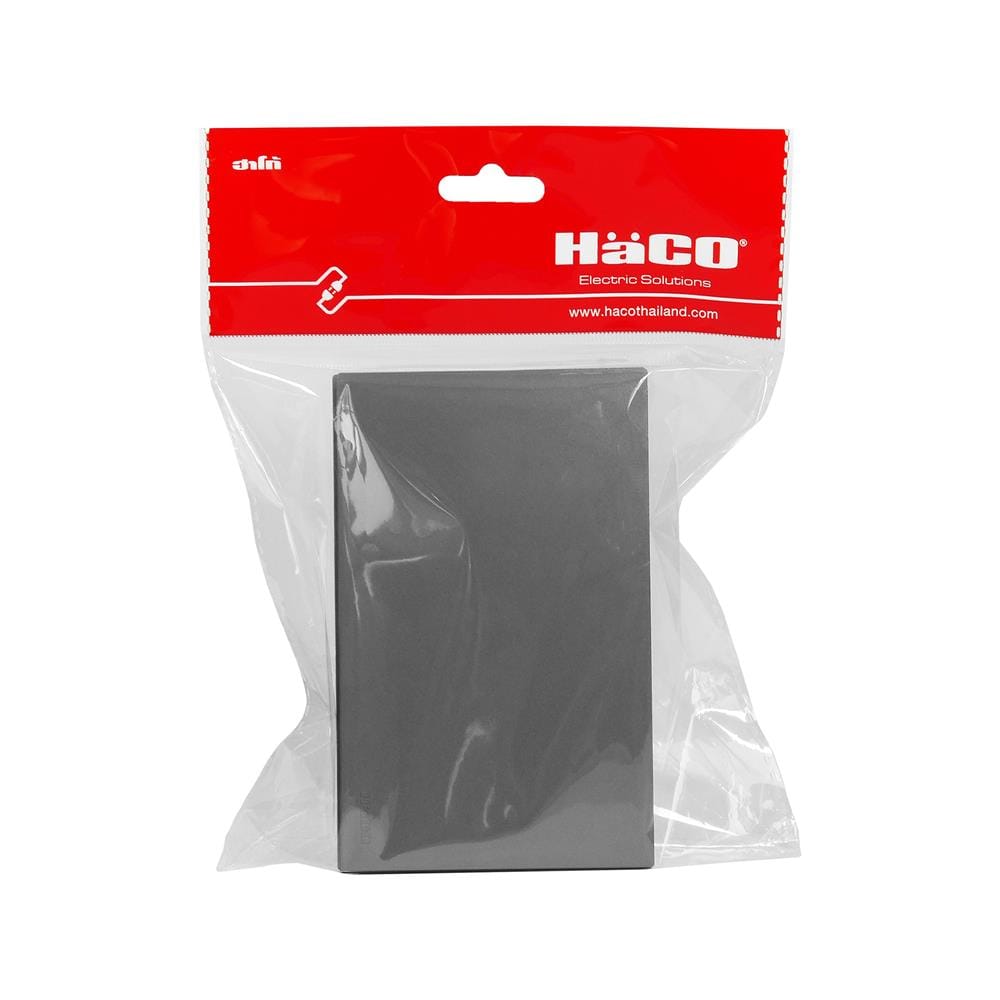 ชุดสวิตช์ 2 ทาง 1 ช่อง HACO MELLOW HACO-LO-MEL-S12 MTG สีเทา