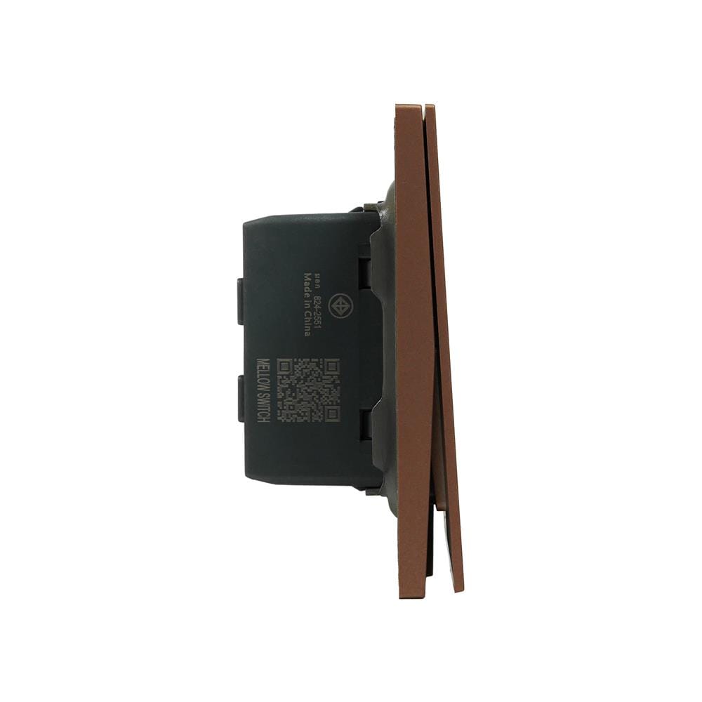 ชุดเต้ารับเดี่ยว + สวิตช์ 1 ทาง HACO MELLOW HACO-LO-MEL-E11-MCM สี MOCHA MOUSSES