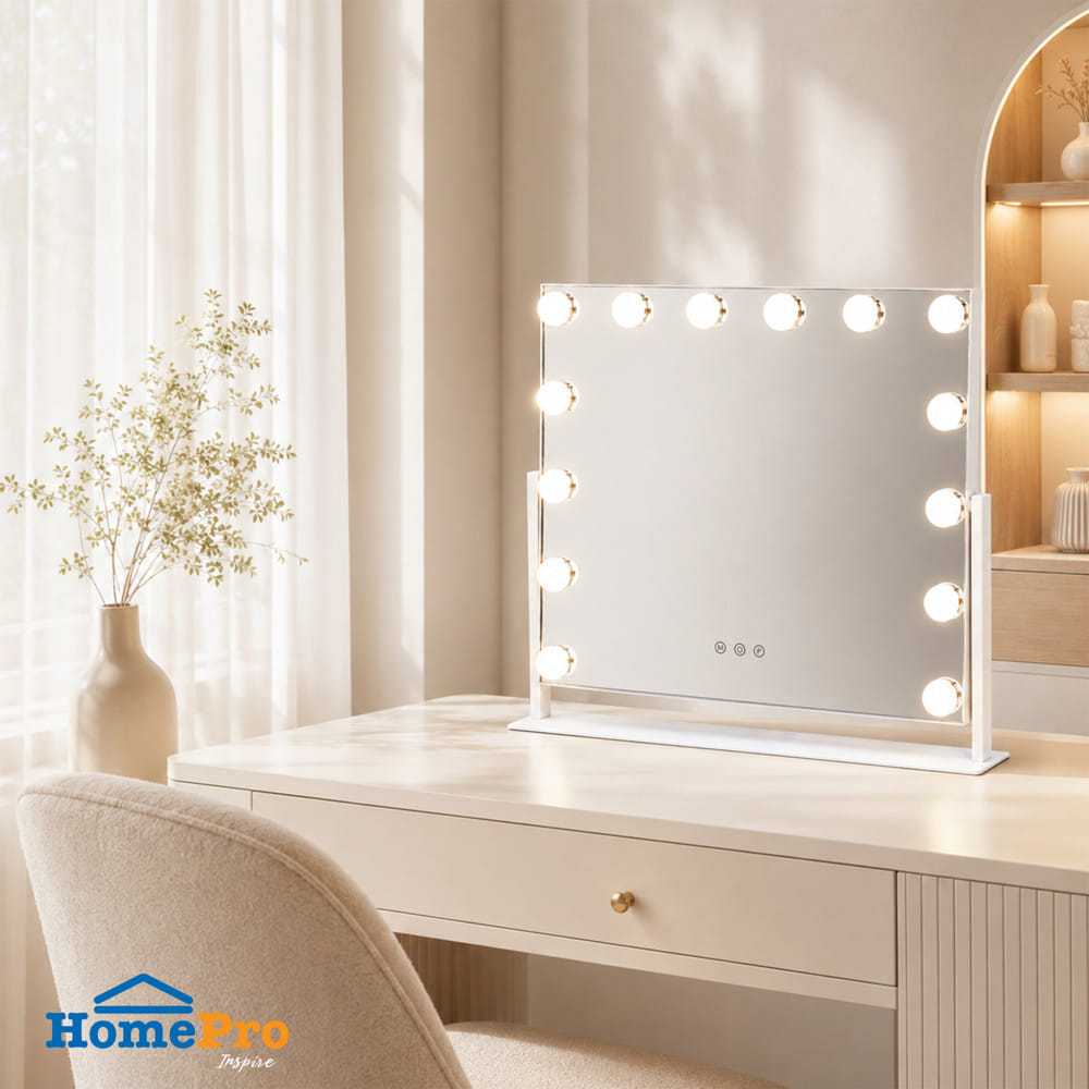 กระจกส่องหน้า LED MOYA K260212 สีขาว