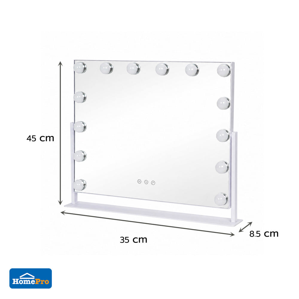 กระจกส่องหน้า LED MOYA K260212 สีขาว