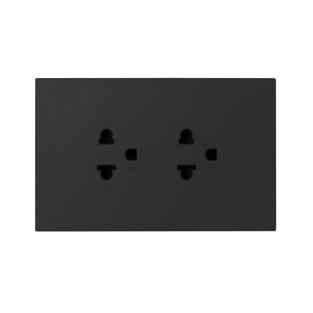 ชุดเต้ารับคู่ 3 ขา HACO MELLOW HACO-LO-MEL-E20-MNB สี MIDNIGHT BLACK