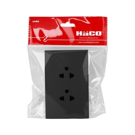 ชุดเต้ารับคู่ 3 ขา HACO MELLOW HACO-LO-MEL-E20-MNB สี MIDNIGHT BLACK_3
