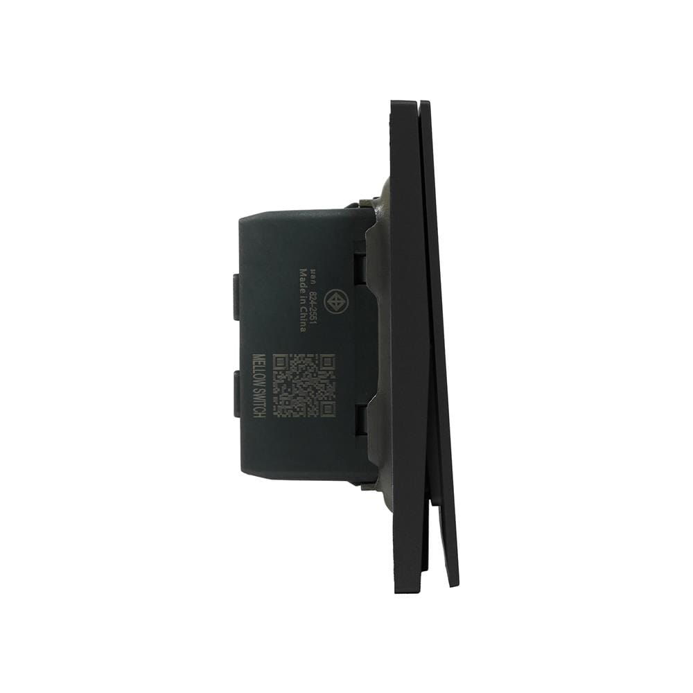 ชุดเต้ารับเดี่ยว + สวิตช์ 1 ทาง HACO MELLOW HACO-LO-MEL-E11-MNB สี MIDNIGHT BLACK