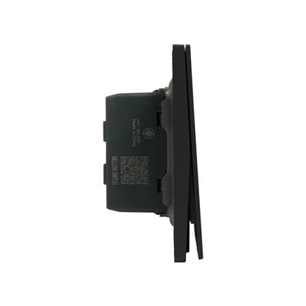 ชุดเต้ารับเดี่ยว + สวิตช์ 1 ทาง HACO MELLOW HACO-LO-MEL-E11-MNB สี MIDNIGHT BLACK_1