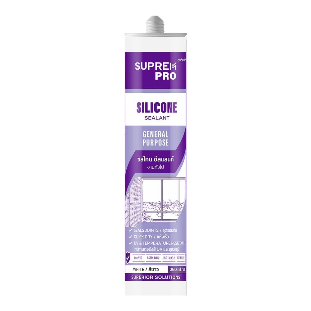 ซิลิโคนมีกรด SUPREMPRO GENERAL PURPOSE 260 มล. สีขาว