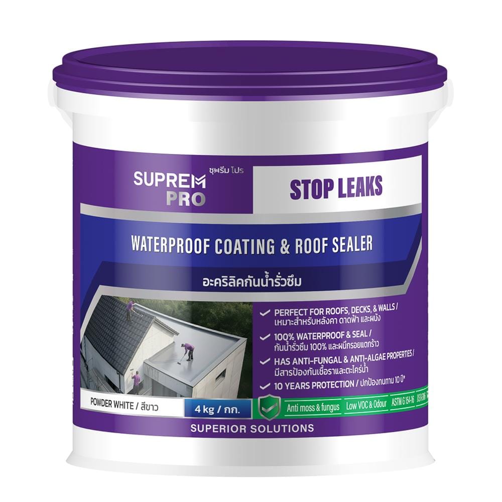อะคริลิคกันซึม SUPREMPRO 4 กก. สีขาว
