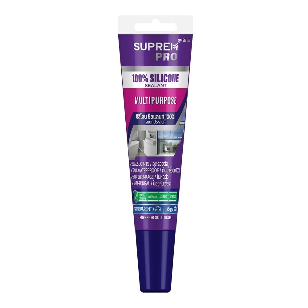 ซิลิโคนไร้กรด SUPREMPRO 75 ก. สีใส