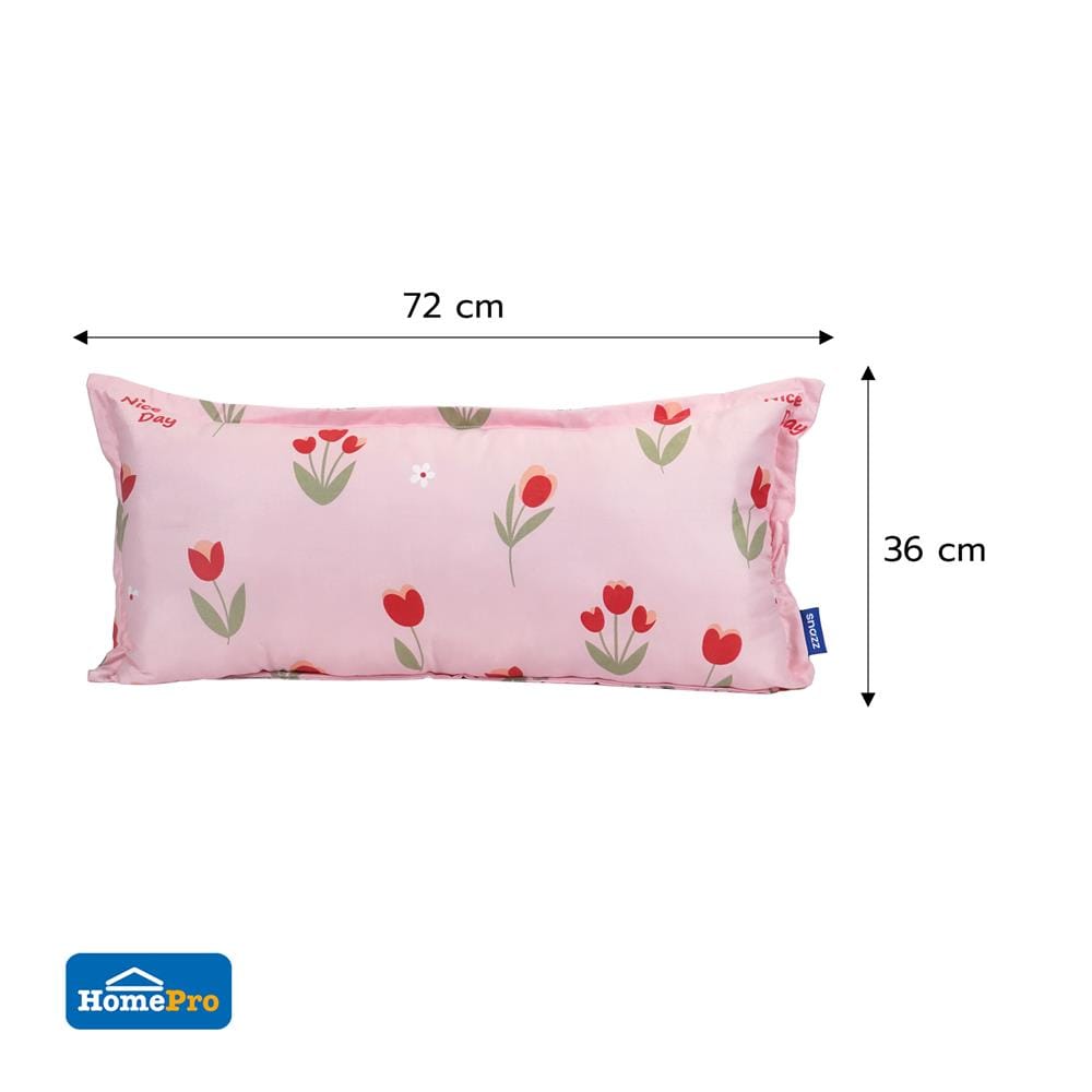 หมอนหนุน ใยสังเคราะห์ SNAZZ TULIP 36x72 ซม. สี PINK
