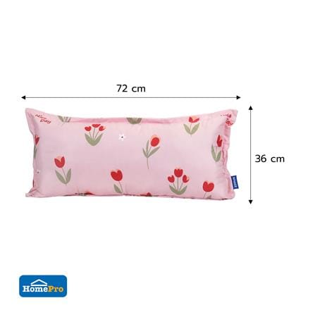 หมอนหนุน ใยสังเคราะห์ SNAZZ TULIP 36x72 ซม. สี PINK_6