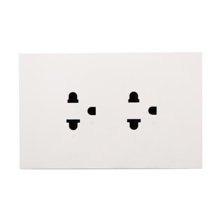 ชุดเต้ารับคู่ 3 ขา HACO MELLOW HACO-LO-MEL-E20-MKW สี MILKY WHITE_0
