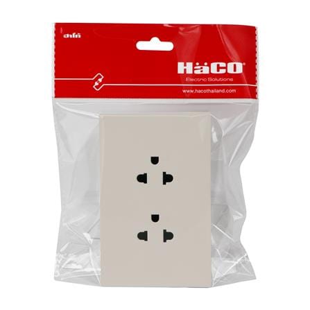 ชุดเต้ารับคู่ 3 ขา HACO MELLOW HACO-LO-MEL-E20-MLS สี MOONLIT SAND_3
