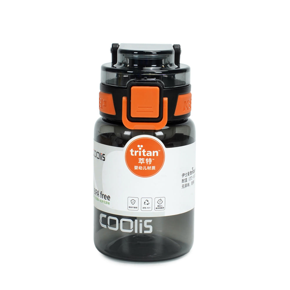 กระบอกน้ำพลาสติก HOMEPRO TRITAN CLEARGO 0.42 ลิตร สีดำ_0