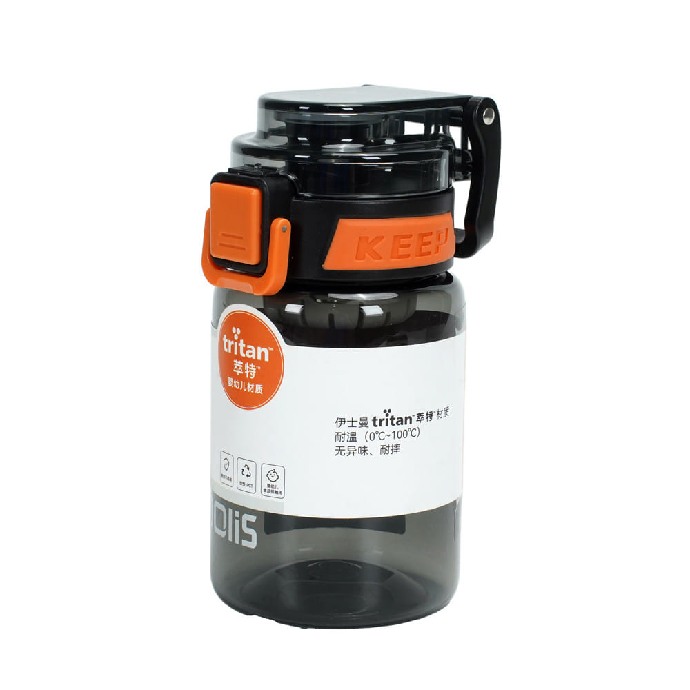 กระบอกน้ำพลาสติก HOMEPRO TRITAN CLEARGO 0.42 ลิตร สีดำ