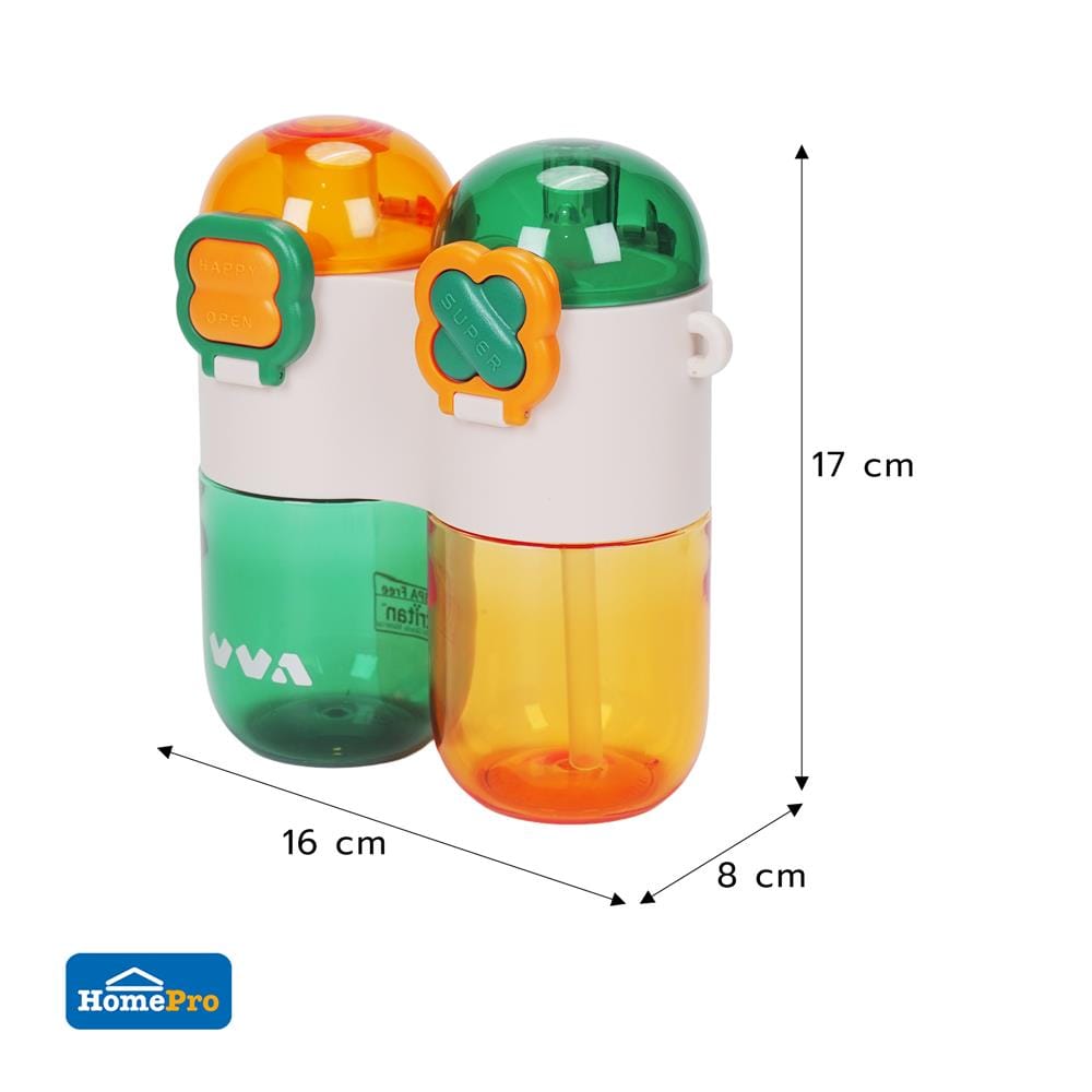 กระบอกน้ำพลาสติก HOMEPRO TRITAN POPJOY 0.8 ลิตร สีเขียว