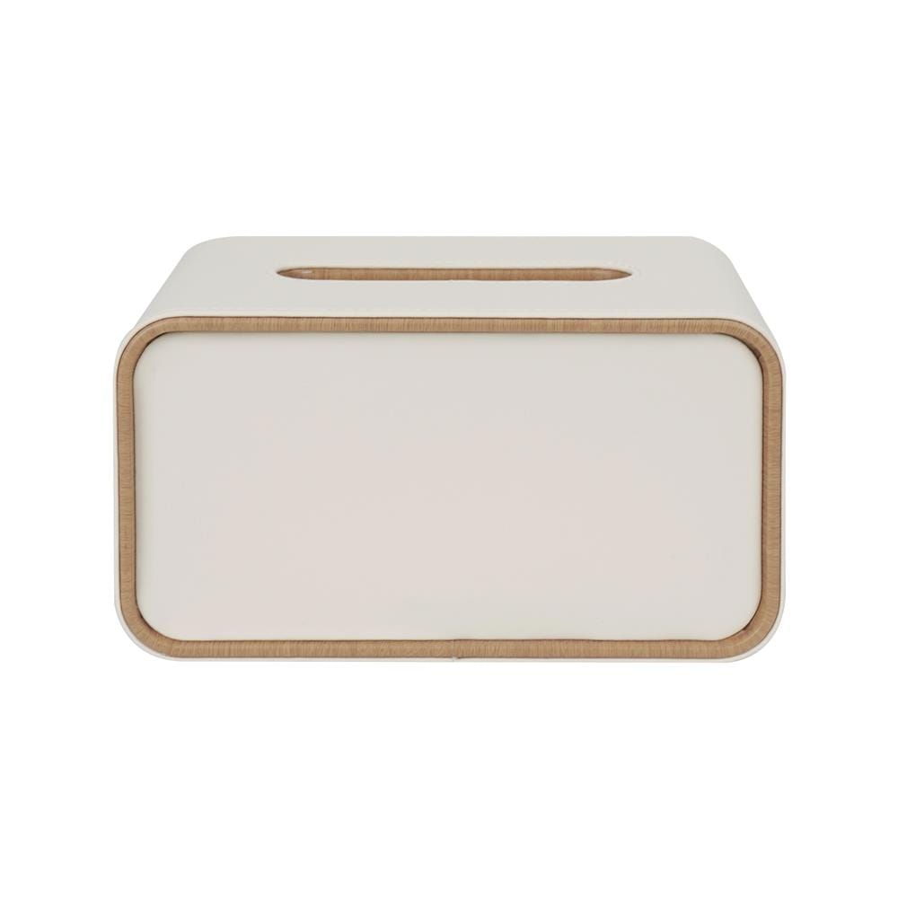 กล่องทิชชู่ PU HOMEPRO COZY SQUARE สีขาว