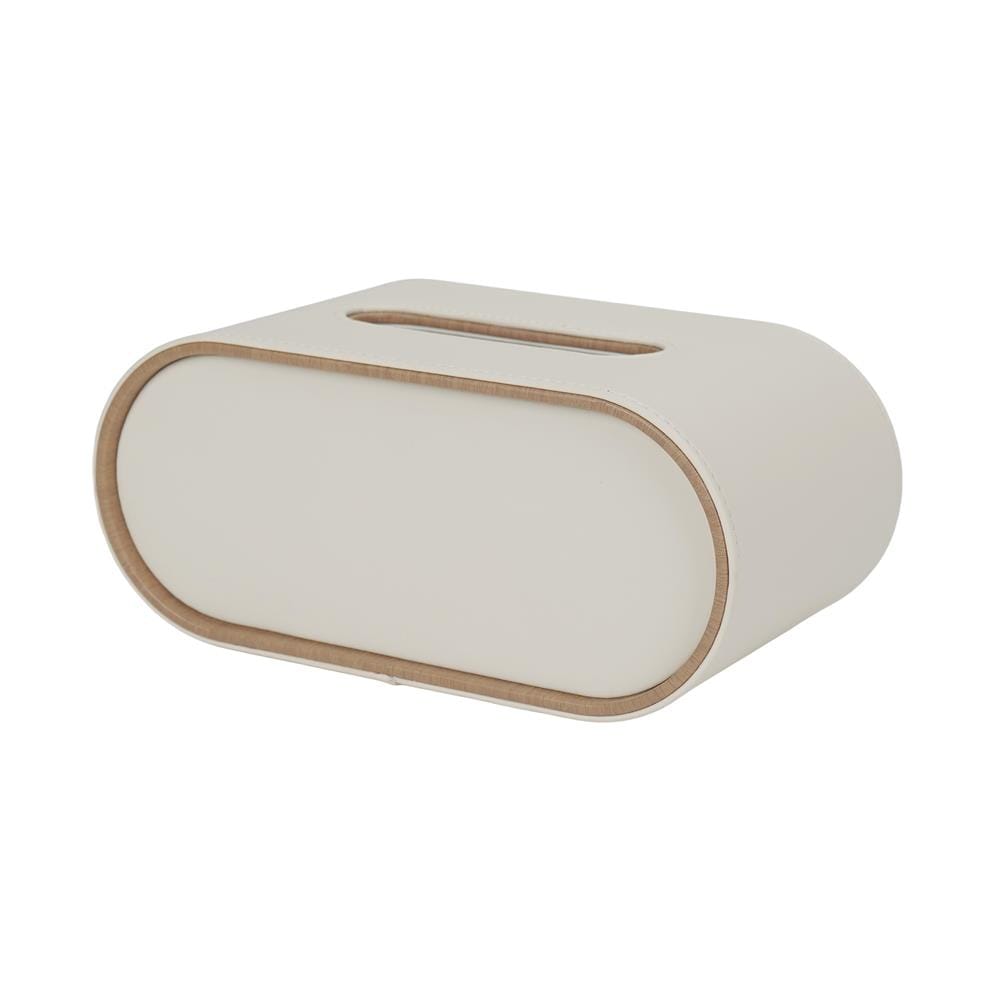 กล่องทิชชู่ PU HOMEPRO COZY OVAL สีขาว_1