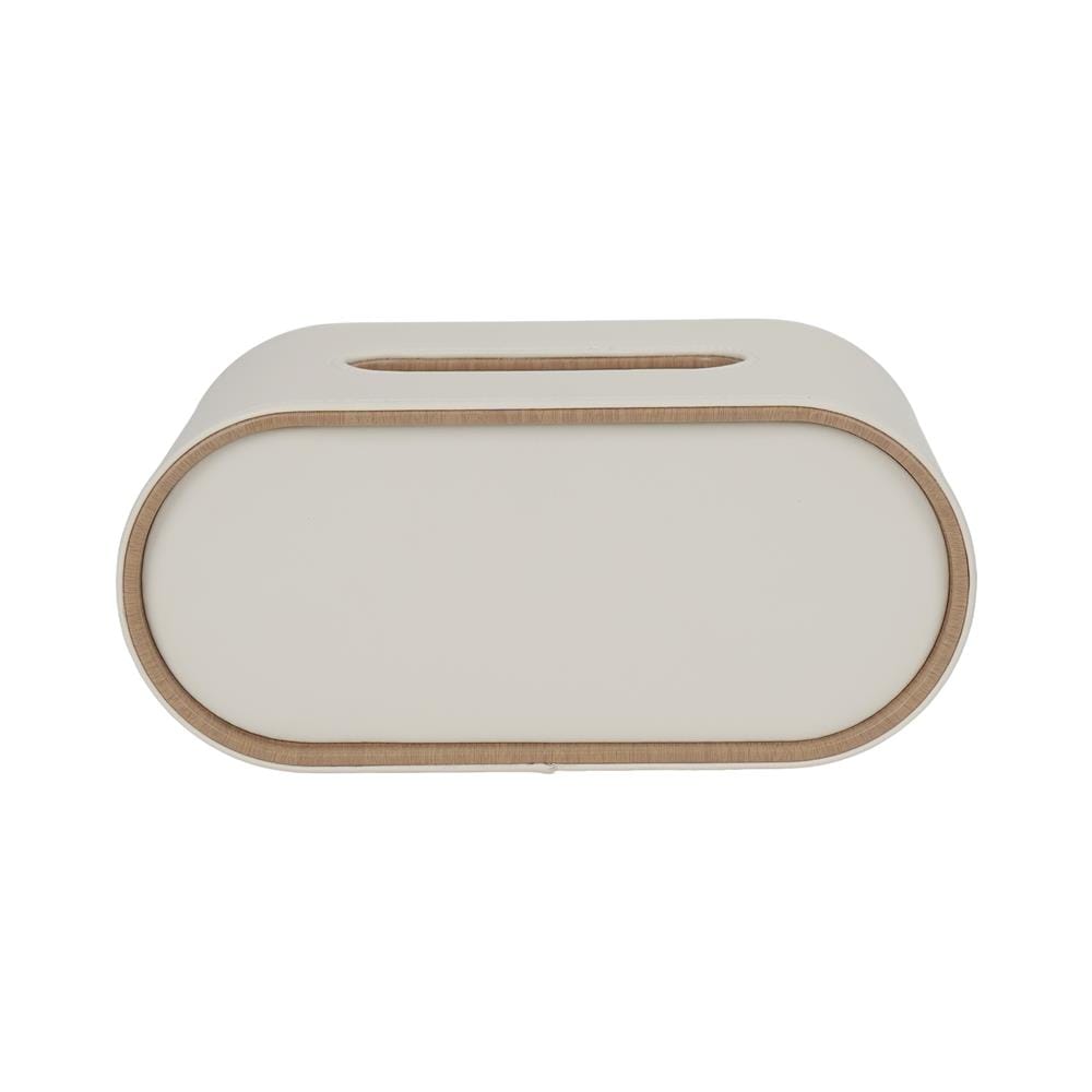 กล่องทิชชู่ PU HOMEPRO COZY OVAL สีขาว