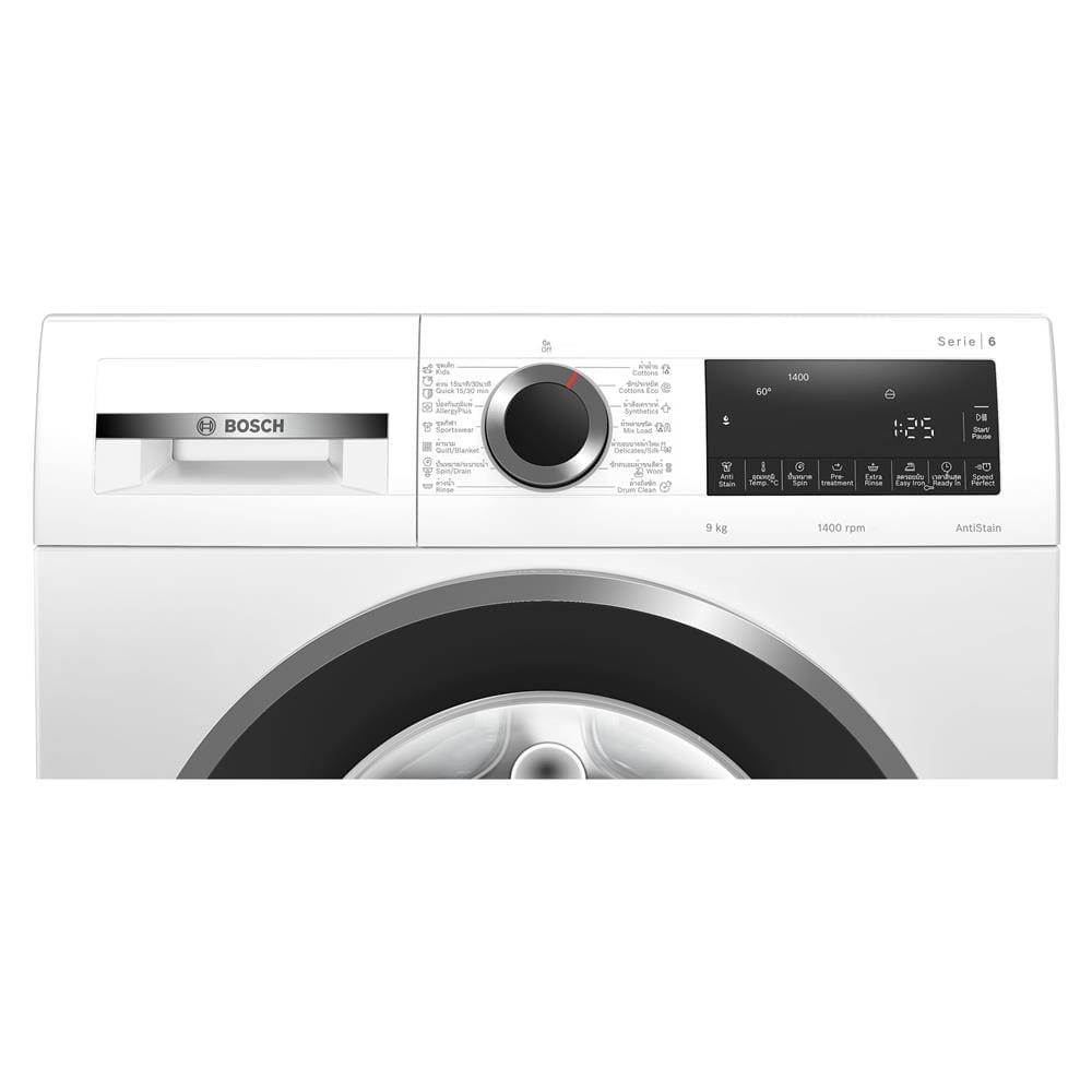 เครื่องซักผ้าฝาหน้า BOSCH WGG444E2TH 9 กก. 1400 RPM อินเวอร์เตอร์ สีขาว