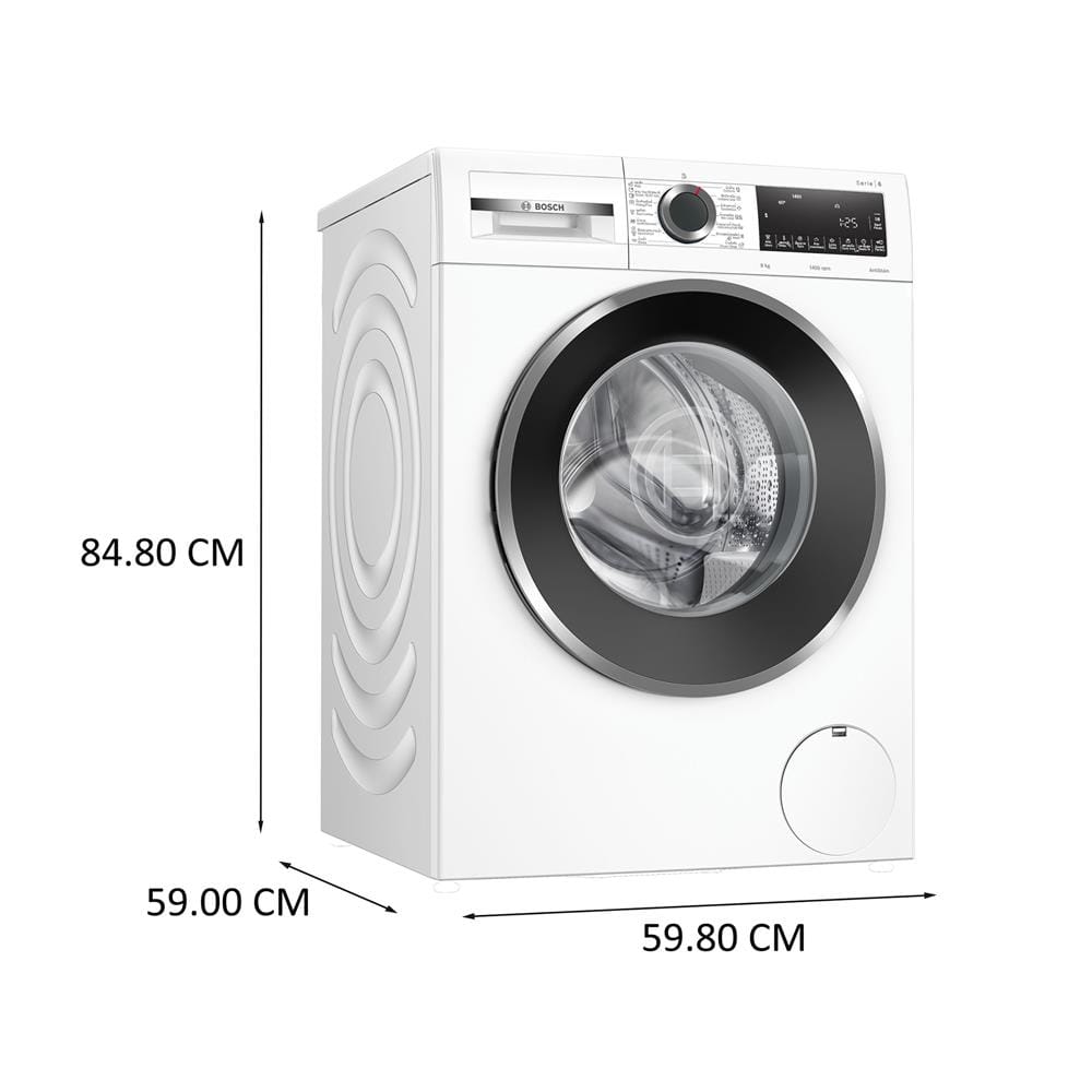 เครื่องซักผ้าฝาหน้า BOSCH WGG444E2TH 9 กก. 1400 RPM อินเวอร์เตอร์ สีขาว