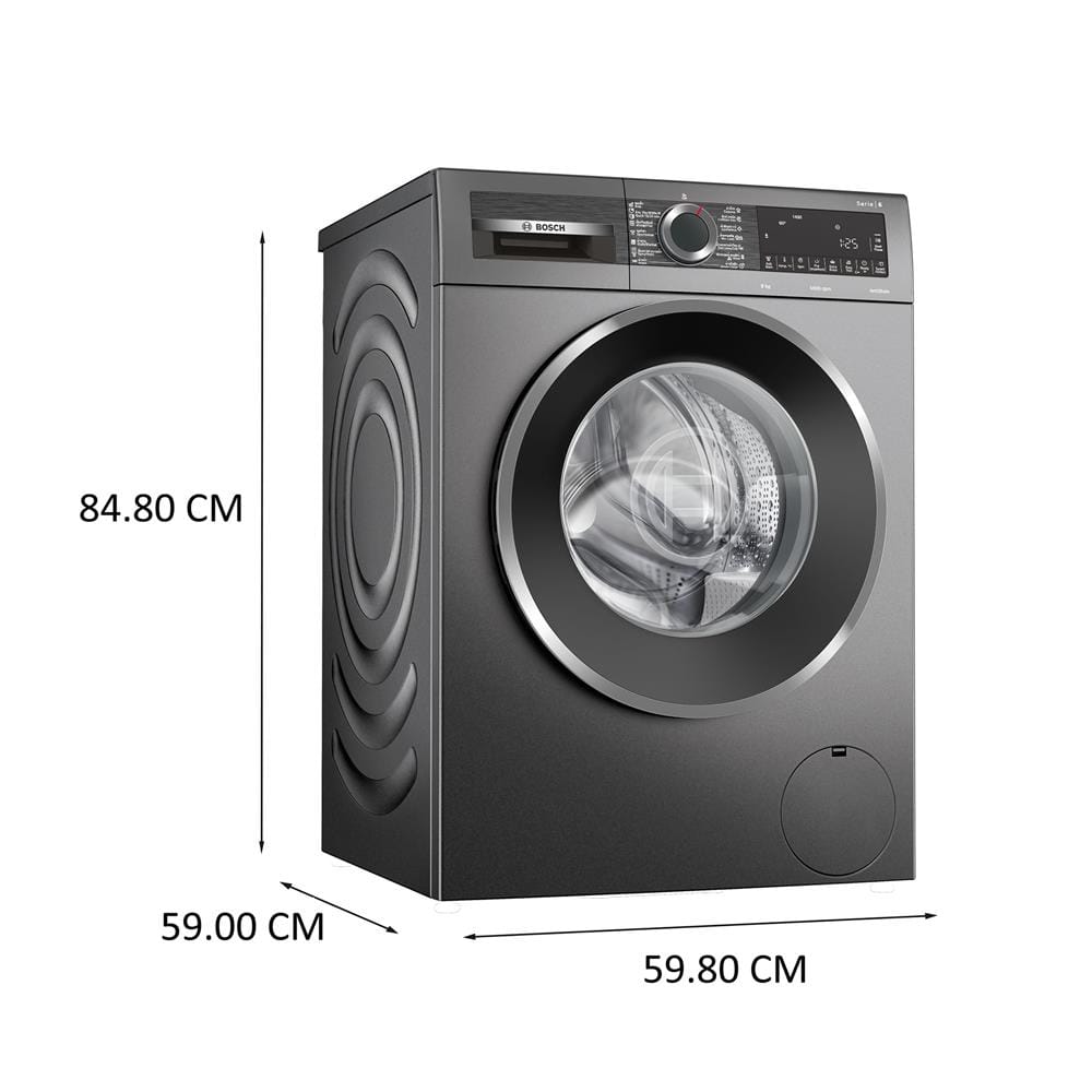 เครื่องซักผ้าฝาหน้า BOSCH WGG444E1TH 9 กก. 1400 RPM อินเวอร์เตอร์ สีเทา