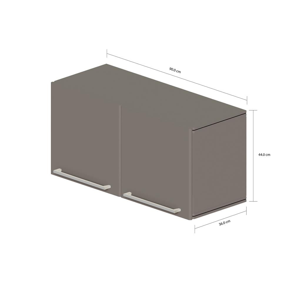 ตู้แขวนเสริม&nbsp;KING PLATINUM-JADE AIR AL 90x44 ซม. สี EARL GREY