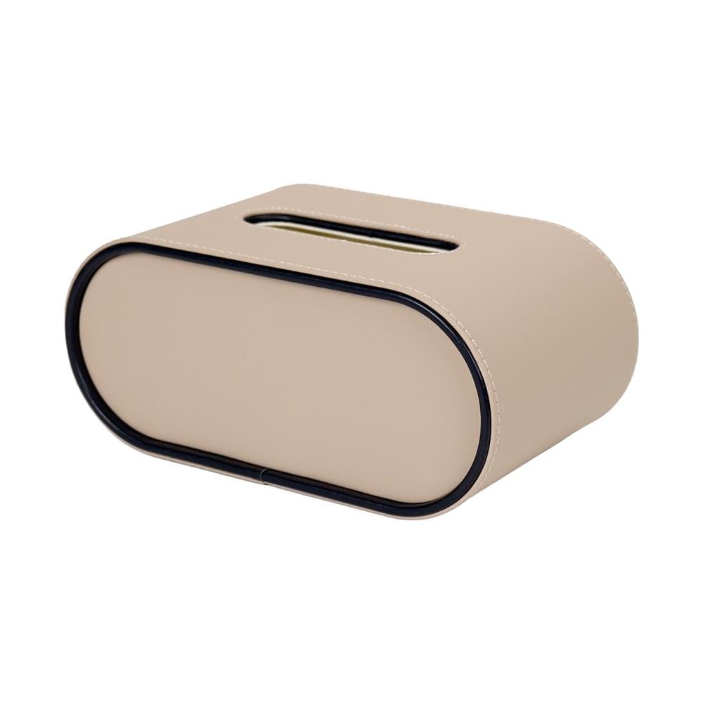 กล่องทิชชู่ PU HOMEPRO COZY OVAL สีเบจ_1