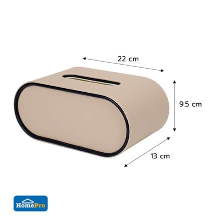 กล่องทิชชู่ PU HOMEPRO COZY OVAL สีเบจ_7