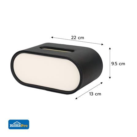 กล่องทิชชู่ PU HOMEPRO COZY OVAL สีดำ_7