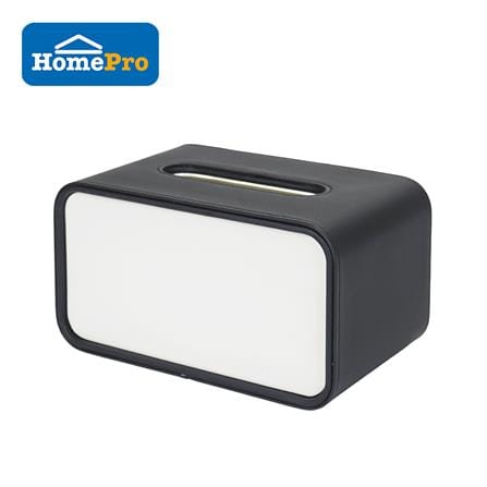 กล่องทิชชู่ PU HOMEPRO COZY SQUARE สีดำ_1