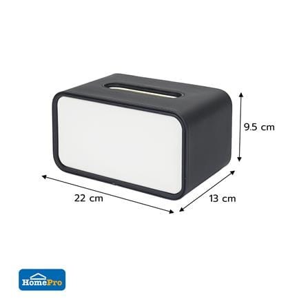 กล่องทิชชู่ PU HOMEPRO COZY SQUARE สีดำ_6