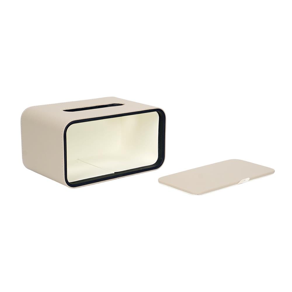 กล่องทิชชู่ PU HOMEPRO COZY SQUARE สีเบจ
