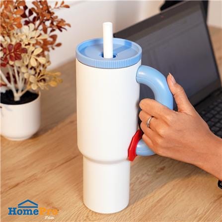 กระติกสุญญากาศ HOMEPRO JUMBOJOY สีขาว/ฟ้า 1.2 ลิตร_5