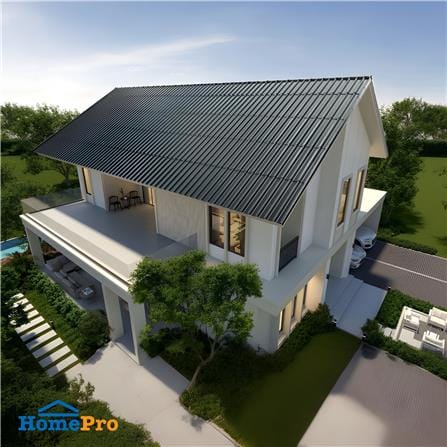 กระเบื้องหลังคา ลอนคู่ เฌอร่า PRIME SERIES 50x120x0.55 ซม. สีนิกเกิล เกรย์_2