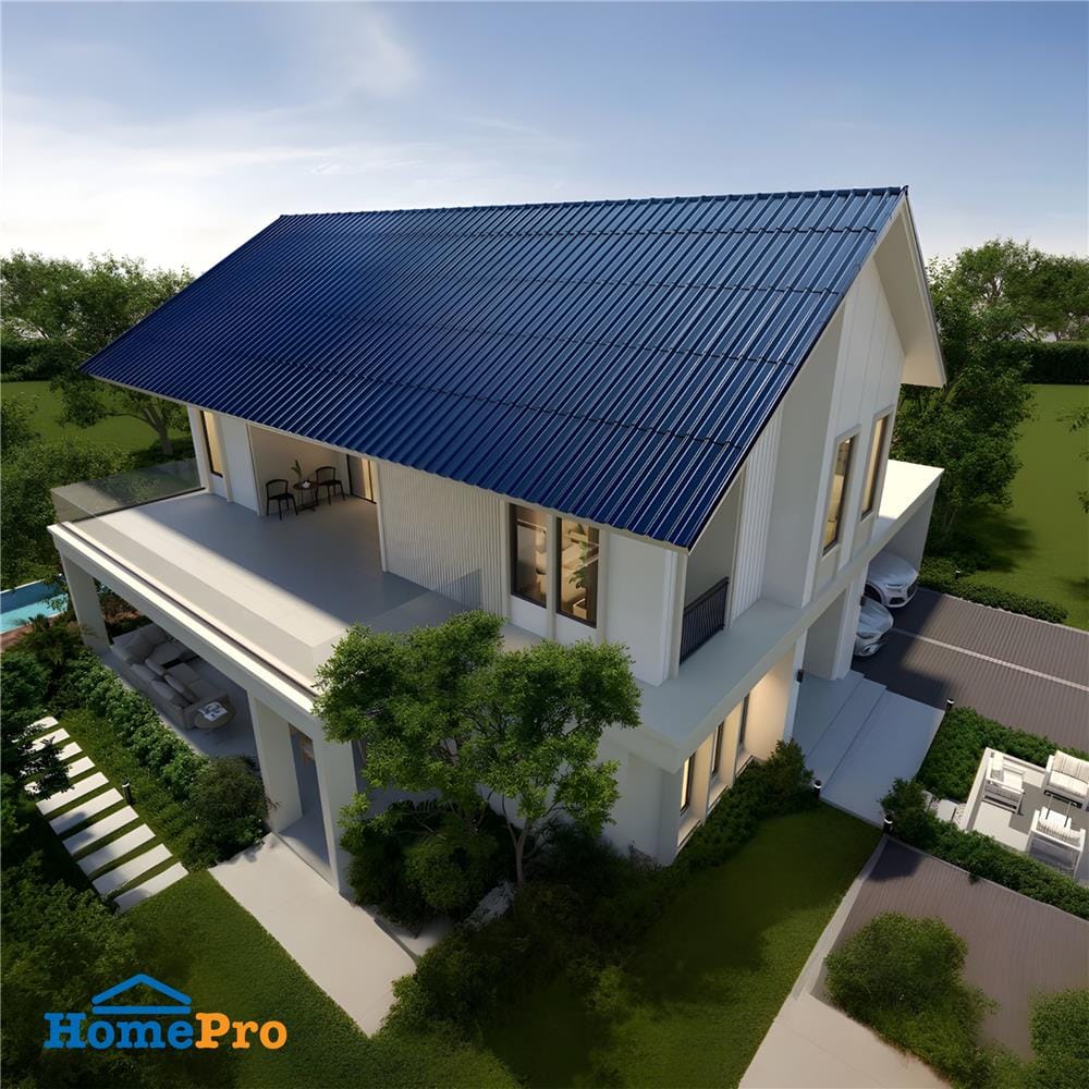 กระเบื้องหลังคา ลอนคู่ เฌอร่า PRIME SERIES 50x120x0.55 ซม. สีเดนิม