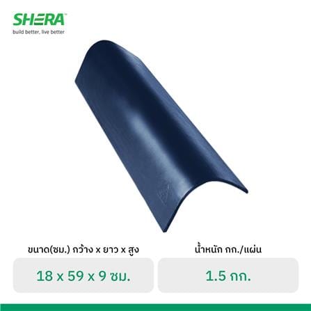 ครอบตกแต่งปิดข้าง ลอนคู่ เฌอร่า 18x59x9 ซม. สีเดนิม_2